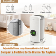 Portable Bottle Warmer with Display for Travel, 6000mAh Battery-Powered